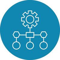 Workflow Line Circle Icon Design vector