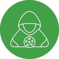Infected Line Circle Icon Design vector