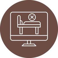 Cancel Room Line Icon vector
