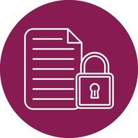 Access Control Line Circle Icon Design vector