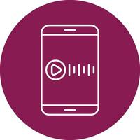 Audio Message Line Icon vector