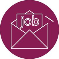 Job Offer Line Icon vector