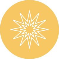Explosion Line Circle Icon Design vector