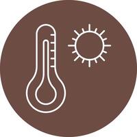 High Temperature Line Icon vector