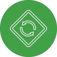 Repeat Line Circle Icon Design vector