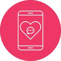 Love Message Line Icon vector