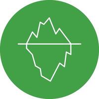 Iceberg Line Icon vector