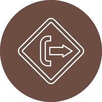 Log Out Line Circle Icon Design vector