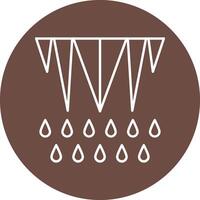 Icicle Line Icon vector