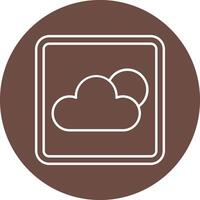Weather App Line Icon vector