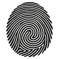 Biometric Fingerprint illustration Isolated on a White Background vector