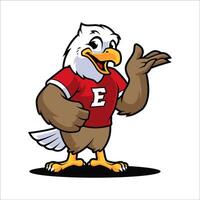 Eagle cartoon mascot character illustration vector