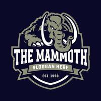 mamut mascota logo diseño modelo vector