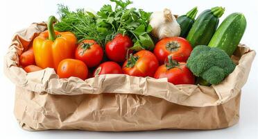 Fresh Produce in a Paper Bag photo