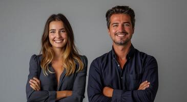 Man and Woman Standing Next to Each Other photo