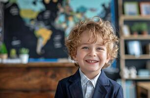 Young Boy in Suit and Tie photo