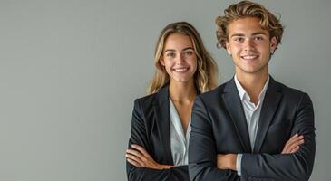 Man and Woman Standing Together photo