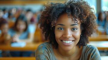 Person Smiling Up Close photo