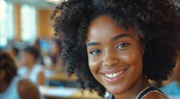 Person Smiling Up Close photo