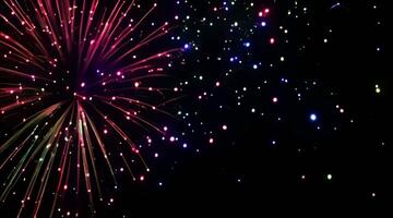 fireworks explosion party celebration background, with bright colorful light effects, with 4k resolution, generated ai video