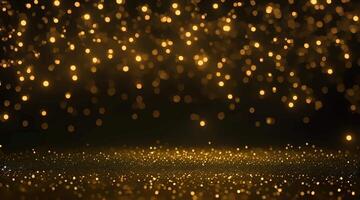 Luxurious background with sprinkled gold light, 4K resolution footage, generated AI video