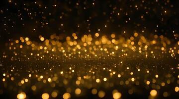 Luxurious background with sprinkled gold light, 4K resolution footage, generated AI video