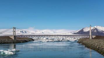 Time Lapse of the sky over beautiful scenery in Iceland video