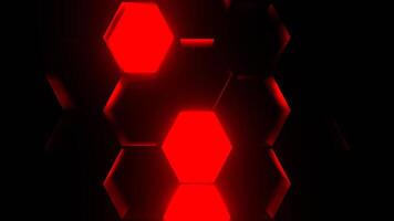 blanc et rouge abstrait hexagones stroboscopique Contexte vj boucle dans 4k video