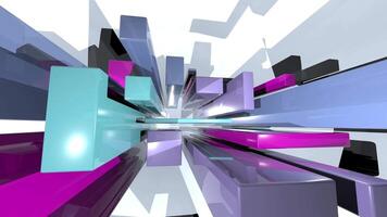 Abstract animated background in the form of moving long blocks. video