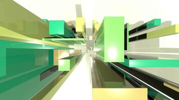 Abstract animated background in the form of moving long blocks. video
