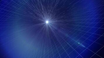 Abstract animated background in the form of a flight in space to a star. video
