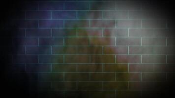 Abstract animated background in the form of smoke against a brick wall. video