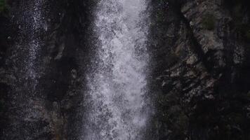 waterfall camera movement down close shot in slow motion video