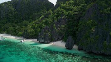 island in the Philippines in the ocean with a beach video