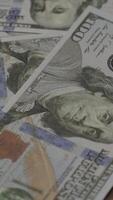 Closeup of US dollar bill, money dollar bills, business and financial concepts video