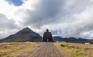 panorama of Icelandic flora in summer photo