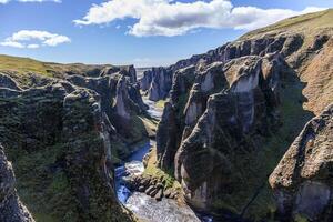 aerial view of a majestic rock canyon photo