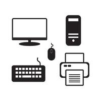 computer set icon vector