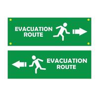 emergencia evacuación ruta icono vector