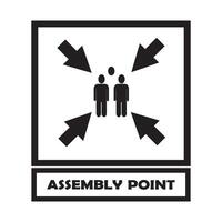 Assembly Point Icon vector