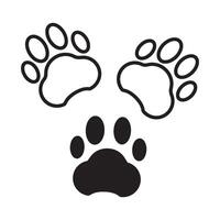 Dog or Cat Paw Print, Animal Icon vector