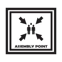 Assembly Point Icon vector