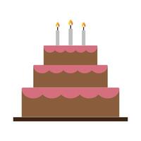 birthday cake icon vector