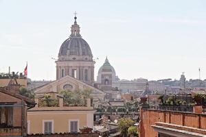 Rome Panorama Cityscape with Rooftops and Basilicas photo