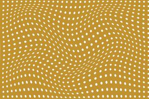 simple abstract white color polka dot wavy distort pattern on metal gold color background polka dots on a yellow background vector
