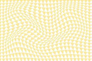 simple abstract white color geometric rectangle wavy distort pattern on metal lite gold cream color background a yellow and white pattern with triangles in yellow vector