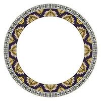 Vintage frame border ornament. Ethnic seamless round pattern. Mandala Floral Baroque. Classic antique ornate element. Decorative border for frame, textile, fabric, rug, tattoo, ceramic. vector