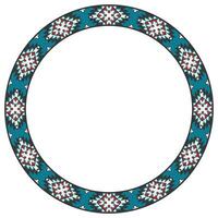 Vintage frame border ornament. Ethnic seamless round pattern. Mandala Floral Baroque. Classic antique ornate element. Decorative border for frame, textile, fabric, rug, tattoo, ceramic. vector