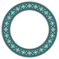 Vintage frame border ornament. Ethnic seamless round pattern. Mandala Floral Baroque. Classic antique ornate element. Decorative border for frame, textile, fabric, rug, tattoo, ceramic. vector