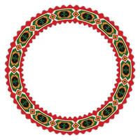 Vintage frame border ornament. Ethnic seamless round pattern. Mandala Floral Baroque. Classic antique ornate element. Decorative border for frame, textile, fabric, rug, tattoo, ceramic. vector